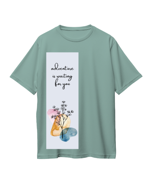 Adventure is Waiting for You — Watercolor Botanical Oversized T-Shirt