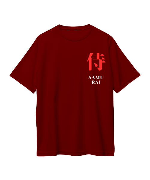 Samurai Graphic Maroon T-Shirt