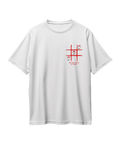 Criss Cross Oversized T-Shirt – Tic-Tac-Toe Chest Graphic