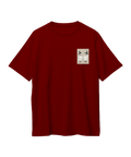 Vintage Ghost Patch Maroon Oversized Tee