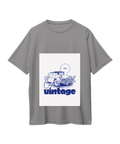 Vintage Car Graphic Oversized T-Shirt | Grey Melange