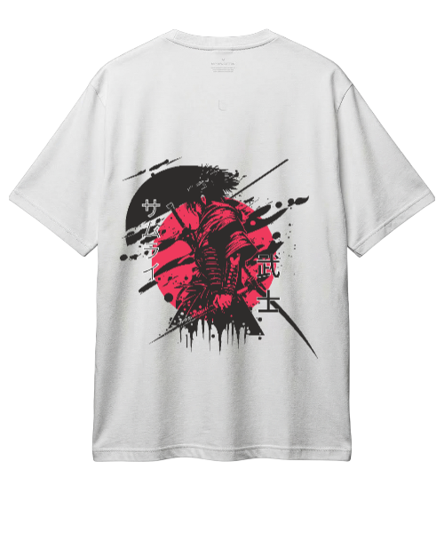 Red and black samurai t-shirt