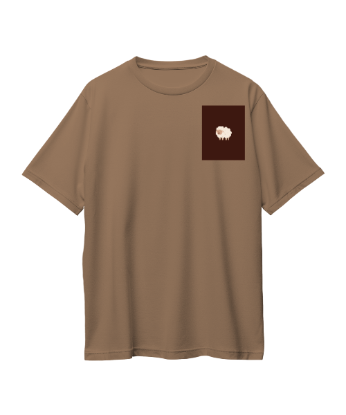 Little Sheep — Minimalist Patch Graphic Oversized T-Shirt