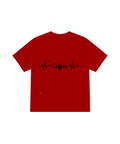 Coffee Heartbeat Kids T-Shirt | DTF Print | Red | Sizes 6M–12YR