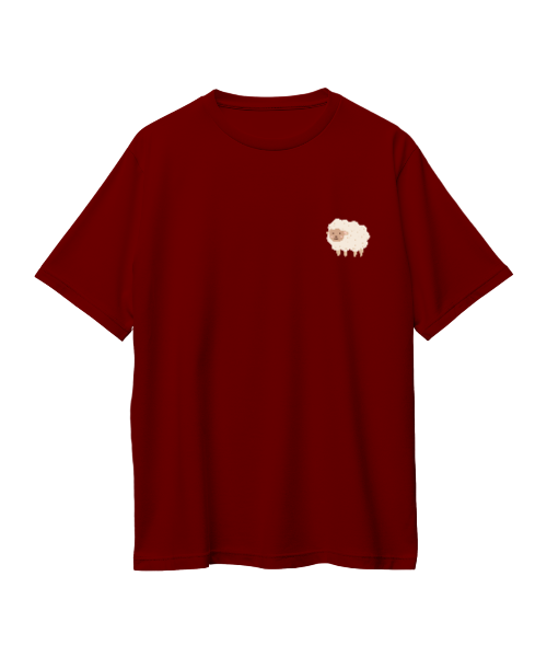 Sheep Graphic Maroon T-Shirt